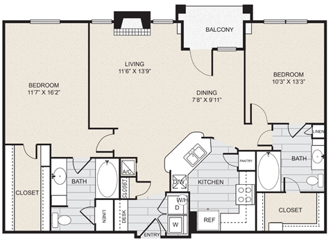 the huntsman floor plan  2 bedroom 2400 sq ft